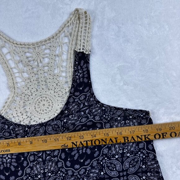 Rue21 Womens Paisley Print Tank Top With Crochet Racerback Lace Detail - Size M - Picture 8 of 10